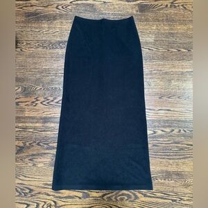 Size Small BCBGMaxAzria Classic Black Faux Suede Maxi Skirt
